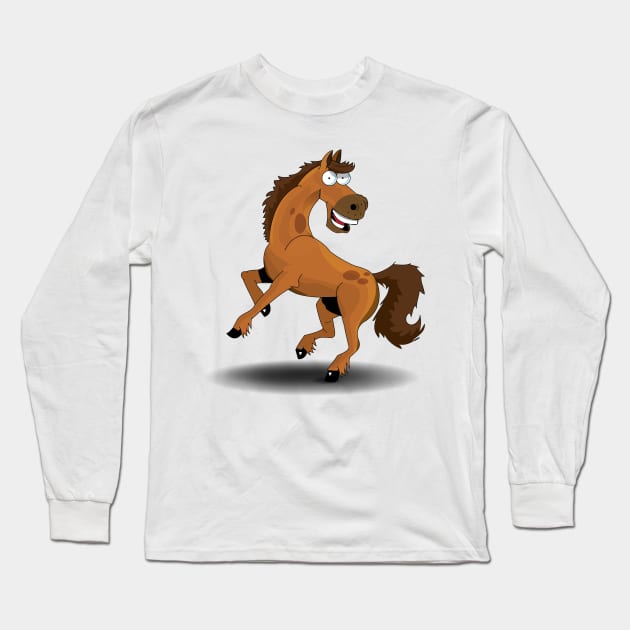 Bucking horse Long Sleeve T-Shirt by nickemporium1